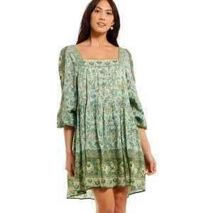 Spell Green Floral Dress
